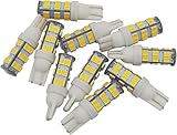 GRV T10 C921 25-2835SMD Wedge LED Bulb Super Bright DC12V 3000K Warm White,Interior Light Bulbs for RV,Ship light,BoatDisplay,Landscape Lighting,Pack of 10