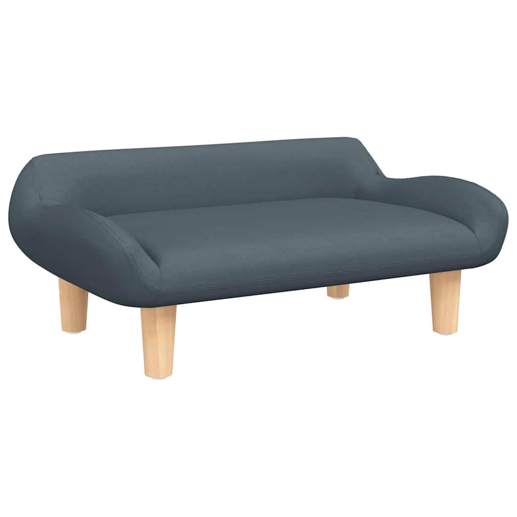 vidaXL Cama y Sofá para Perros de Tela Gris Oscuro, Asiento para Mascota 70x40x24 cm