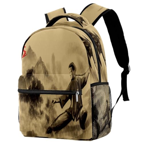 Sac de voyage décontracté au motif peinture Tai Chi multicolore pour ados