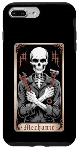 整備士 技術者 自動車修理 ゴシック タロット カードサポート スマホケース iPhone 7 Plus/8 Plus 用