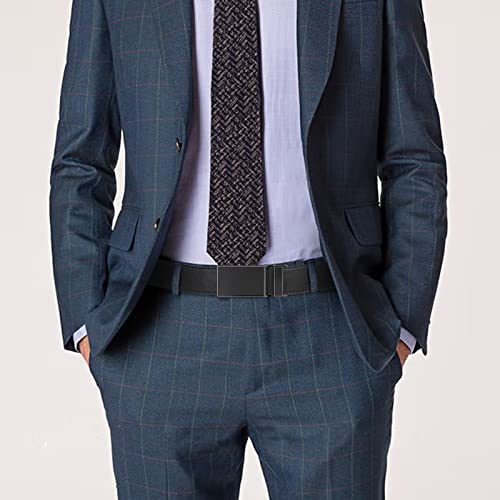 SENDEFN 2 Pack Ratchet Belt Men, Men Leather Belts in Gift Set Box for Dress Casual, Size Adjustable Trim to Fit3