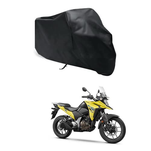 ANTHUB Two Wheeler Waterproof Cover for Suzuki V-Strom SX Dustproof UV Ray Protection Indoor and Outdoor-Black
