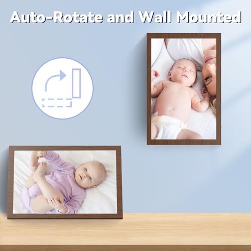 10.1" WiFi Digital Picture Frame, 1280x800 IPS HD Touch Screen, Smart Electronic Photo Frame, 16GB Storage, Auto-Rotate, Easy Setup to Share Photos or Videos Remotely via App and Email – Image 5