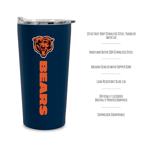 Image of Rico Industries NFL Football Soft Touch, Easy Grip Tumbler