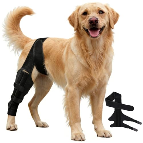 Dog Knee Brace for Torn ACL,Dog ACL Braces with Side Stabilizers,Adjustable Dogs Leg Brace Suitable for 4 Limbs,Dogs Hip Brace for Arthritis Relief, Joint Stability,Reduces Pain and Inflammation