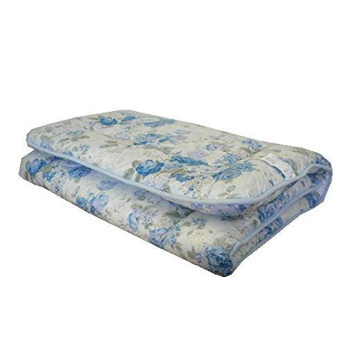 綿入り布団（ブルー系柄）