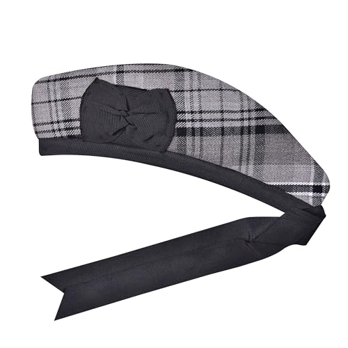 Image of Glengarry Cap-Traditional Scottish Hat, Acrylic Wool Tartan Glengarry hat, Kilts /Bagpipes Accessories