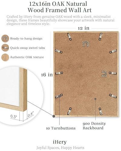 ihery natural oak wood audrey hepburn newspaper trendy framed wall art 12x16 in vintage headline canvas bedroom wall decor better late than uglybathroom artwork apartment girly dorm room 1pack