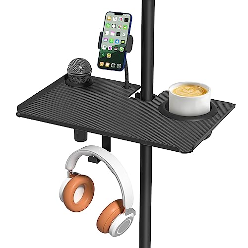 Multi-Functional Microphone Stand Tray with Phone Holder
