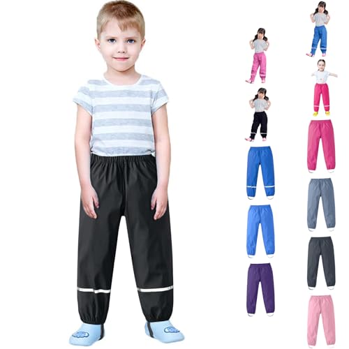 Kids Rain Pants Lightweight Waterproof Pants Outdoors Trousers for Boys Girls Waterproof Rain Pants