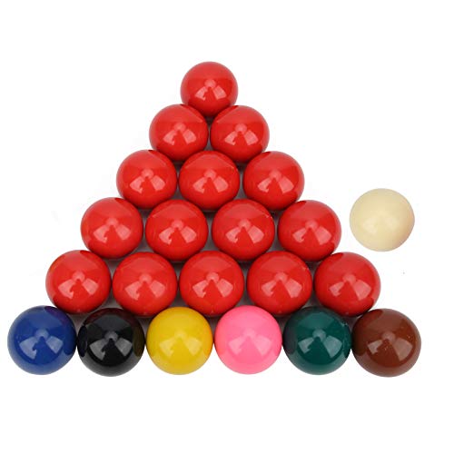 22Pcs 52.2mm 2.1in Snooker Billiard Pool Table Balls Set Resin Lime Powder Pigment for Official Game Ball British Billiard