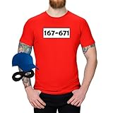 Jimmys Textilfactory T-Shirt Panzerknacker Karneval Kostüm Set Deluxe XS-5XL Herren Verkleidung Fasching Outfit Rosenmontag Karnevalszug JGA, Größe:L, Set: klassik, Logo: Standard-Nr