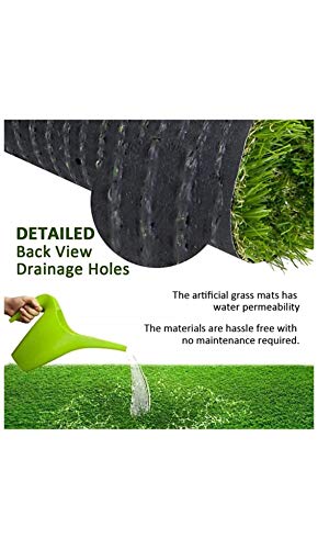 Image of COMFY HOME Home High Density Artificial Grass Door Mat (2 x 4 feet) - Green, 1 Piece