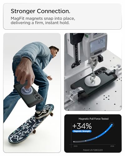 Image of Spigen for Galaxy S26 Plus Case, Tough Armor MagFit [Kickstand] [Compatible with MagSafe] [Military-Grade Protection] - Abyss Green
