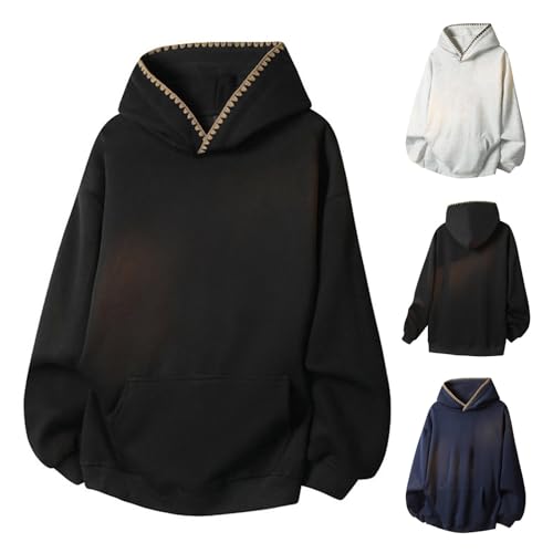 Cambkatl Men's Fashion Embroidered Oversized Hoodies Long Sleeve Loose Pullovers Outdoor Hooded Casual Sweatshirt with Pocket2