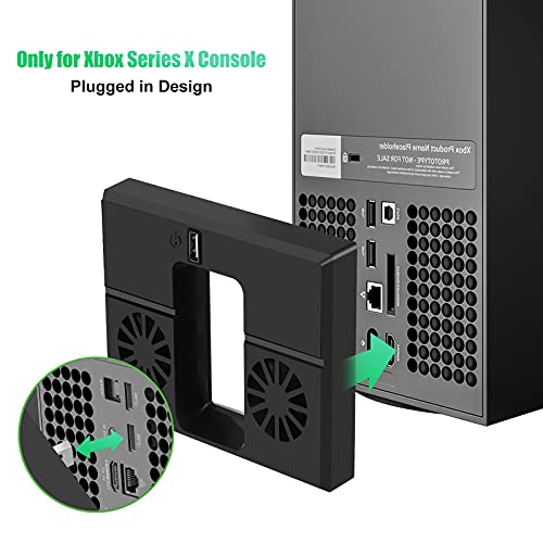Image of Linkstyle Cooling Fan for Xbox Series X, USB Powered Vertical Cooling Stand Cooling System with Dual Fans and 1 USB Port