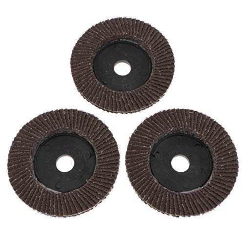 H HILABEE 3pcs Multi-leaf Polishing Grinding Disc Disk Wheel Sanding Flap #60 Grit
