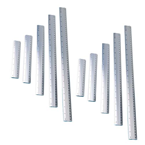 Toyvian 10 Pcs RÃ©guas de AlumÃ­nio Definir Escala ArquitetÃ´nica E GraduaÃ§Ãµes MÃ©tricas para O Es