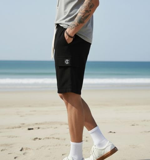 Image of INDICLUB Men's Athletic Performance Shorts,Casual Everyday Wear, Comfortable Drawstring Style
