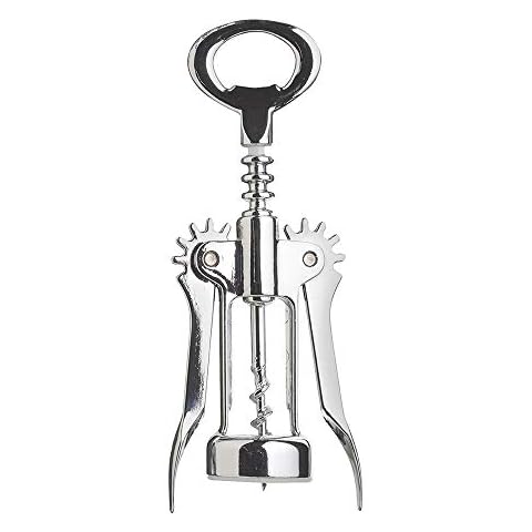 BarCraft Chrome Winged Corkscrew with Opener Cover
