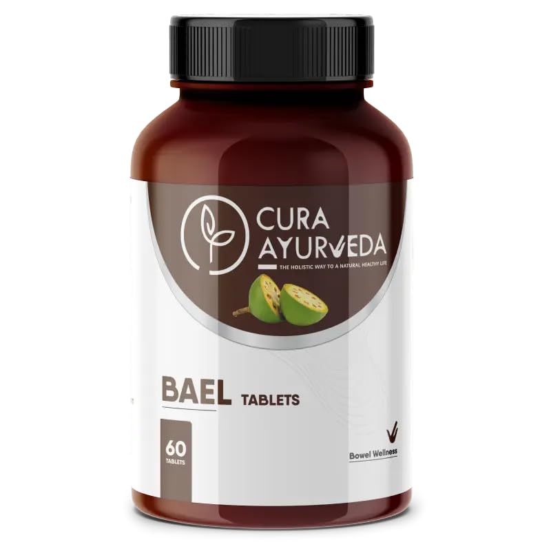 Cura Ayurveda Bowel Wellness Ayurvedic Bael Tablets | Healthy Skin, Digestion, Respiratory Support Medicine - Pack of 60 Tablets (B0CD79QMJR) Amazon Price History, Amazon Price Tracker