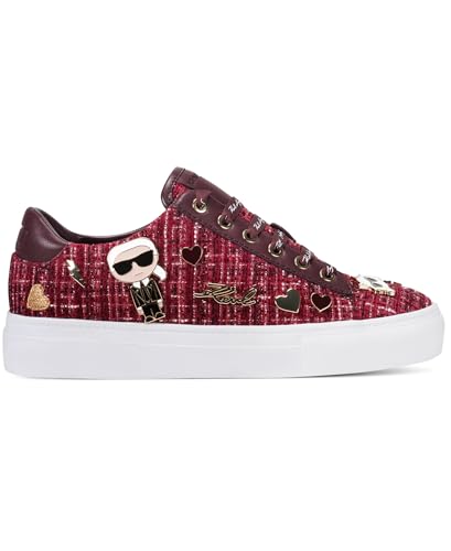 Image of Karl Lagerfeld Women's Cate Pins Tweed Lace up Sneaker