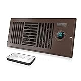 Airbrick Smart 4' x 10' AC Vent Register Booster Fan with Remote Control and Thermostat. Enhances HVAC Airflow for Heating, Cooling in Bedroom and Other Rooms, for Wall and Floor Register, Brown