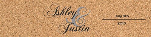 100 Corkboard Wedding Anniversary Engagement Party Water Bottle Labels 8"x2"