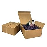 KUshopfast Gift Boxes 15 pcs 8x8x4 Inches Premium Paper Gift Boxes with 2 Bundles of Twine for...