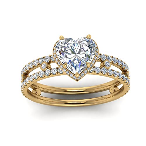 Bague de fiançailles halo en or jaune et pierre précieuse personnalisable pour femme