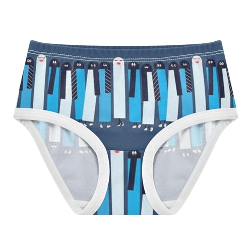 Girls' Underpants Kids Cotton Underwear Panties Briefs For Girl Age 2-8 Years Cartoon Piano Keyboard