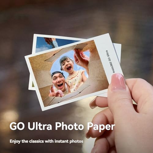 Image of Photo Fun Shot Box Pocket Printer Photo Paper for Insta360 Go Ultra Portable Instant Printer 16.7-Million Wide Colors 300dpi High-Definition Printing (GO Ultra Ultra Photo Paper (20 Piece))
