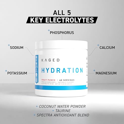 Image of Kaged Daily Hydration | 5 Key Electrolytes | Sugar Free | Coconut Water | 60 Servings