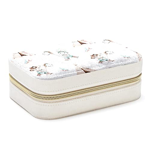 Boîte à bijoux de voyage compacte avec compartiments bagues et colliers pour filles - 2