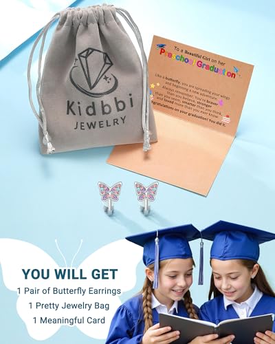 Image of Clip On Butterfly Earrings for Girls Daughter Granddaughter Gifts