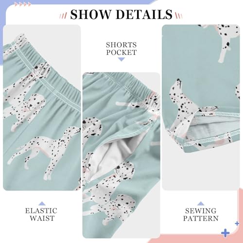 Boys' Pants Spotted White Black Dogs Long Bottoms Jogger Pants Elastic Waist Trousers with Pockets S-XL4