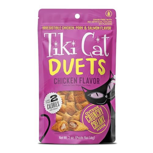 Tiki Cat Duets Cat Treats, Chicken Flavor, 2 oz. Pouch (8 Count)
