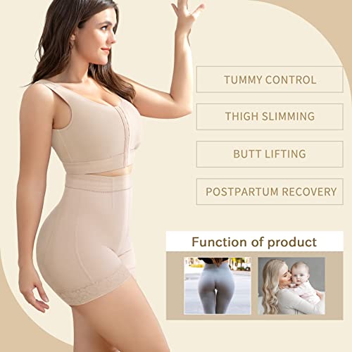 Image of KELLYLEE Tummy Control Underwear Shorts for Women High Waisted Shapewear Butt Lifter Panties High-Waisted Body Shaper Shorts