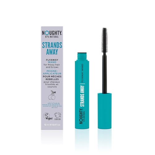 Noughty 97% Natural Frizz Magic Strands Away Flyaway Wand, Controls Frizzy Hair and Eyebrows, Elegant and Non-Greasy Finish