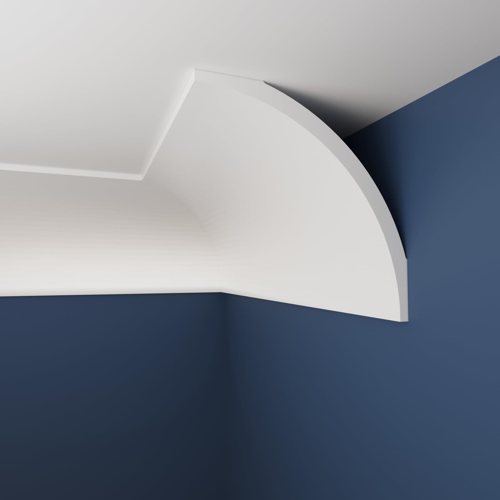 WOLDECOR Coving for Ceilings, White XPS Cornice, Lightweight Ceiling Coving & Moulding, Paintable Decorative Trim, Easy DIY Installation for Modern Interiors (InternalCorner 20cm, WW03) — image 1