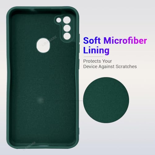 Image of LIRAMARK Silicone Soft Back Cover Case for Samsung Galaxy A11 / Galaxy M11 (Green)