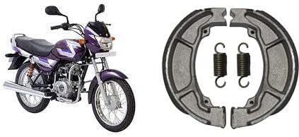 WHEEL DRIVE Compatible with Bajaj Ct-100 1 Pair of Front Brake Shoe 2004 Model (Silver)