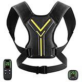 EMS Trainingsgerät für Nacken & Rücken, EMS Gerät für Rücken Muskelaufbau mit Display-Fernbedienung,30 Intensitätsstufen,10 Modi, EMS Trainer zur Nacken Muskelstimulation, Rückentrainer Nackentrainer