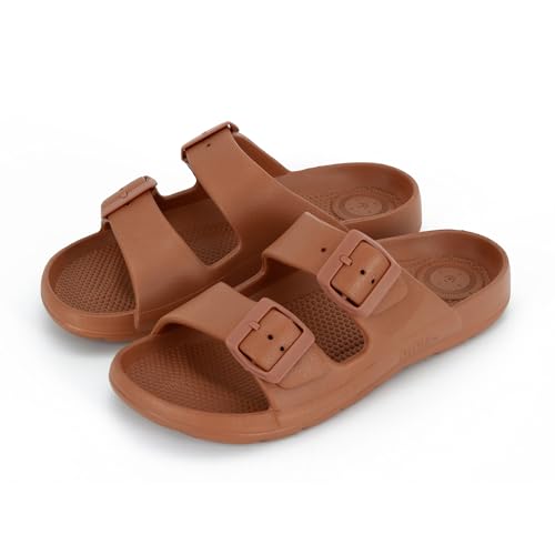 Image of totes Women's Everywear Lightweight Waterproof Adjustable Double Buckle Slide Sandal