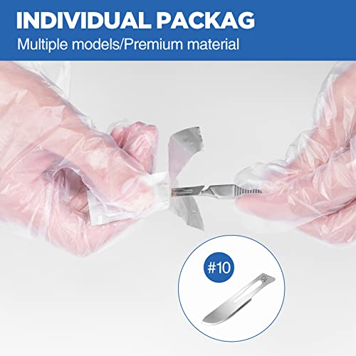 Yixangdd 21Pcs 20 Scalpel Blades With #10 Scalpels Surgical Sterile Blades Including 1 Handle,Laboratory Blade-Lab Knives- Carving Blades With Handle-Art Blades Practicing Cutting-Crafts & More thumb #4