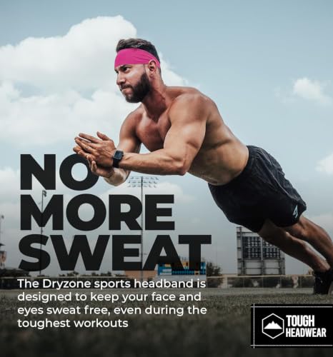 Image of Tough Headwear Mens Headband | Sweat Headbands for Men Women Working Out Running Sports - Athletic Sweat Band Exercise