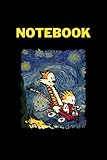 NoteBook: Calvin And Hobbes stary night Funny Notebook Notebook Cover|6x9|Wide-Ruled|-120 page Perfect for anyone who needs to take notes make plans or keep track of things
