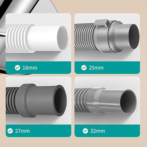 Adaptador para desagüe de lavadora, codo para tubería de alcantarillado, conexión en T, tubo y conector para fregadero y bateas miniatura 5