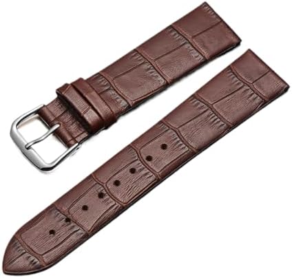 Horlogeband 22mm croco leer donkerbruin