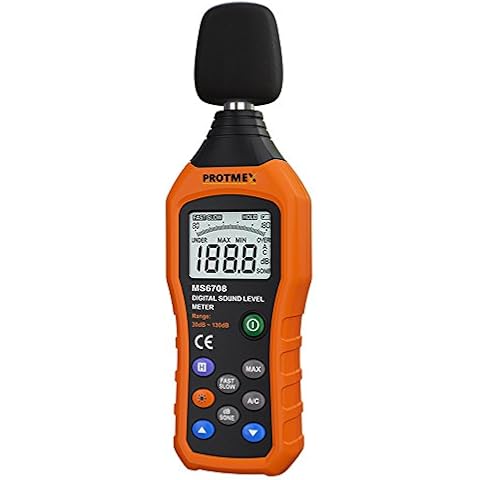 DingYue Noise Sound Level Meter, Digital Decibel Meter with LCD, Audio Measurement 30 dB to 130 dB, DB Meter with A and C Frequency Weighting for Sound Level Testing Cover